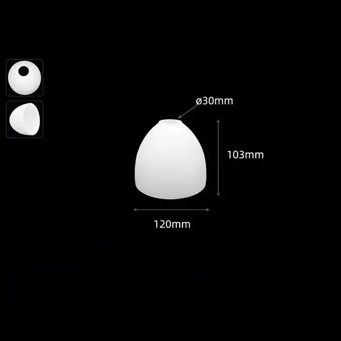 Clear Frost 1.18 Inch Opening E14 Glass Lamp Shades Replacement