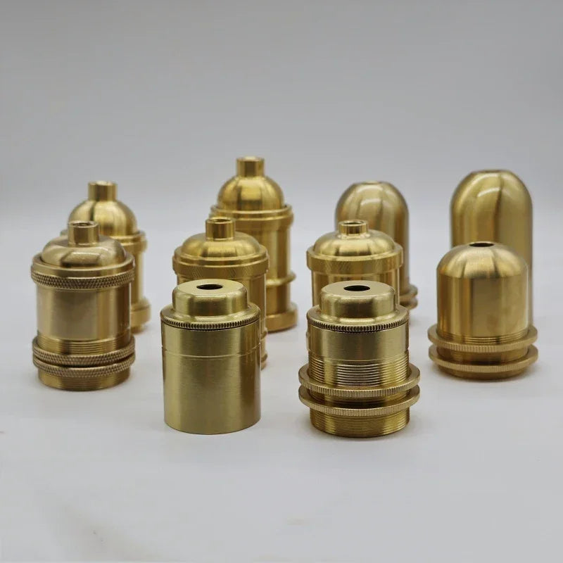 Edison lamp holder for shade Pure brass material quality vintage threaded Socket Bulb Fitting E27 UL/CE lighting copper base