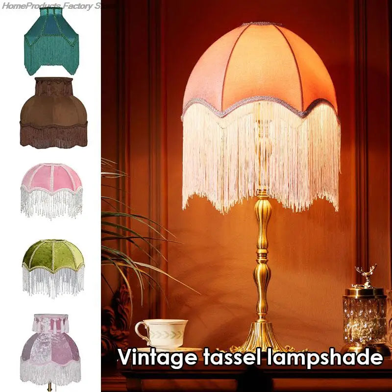 Pink and Green Velvet Lampshade