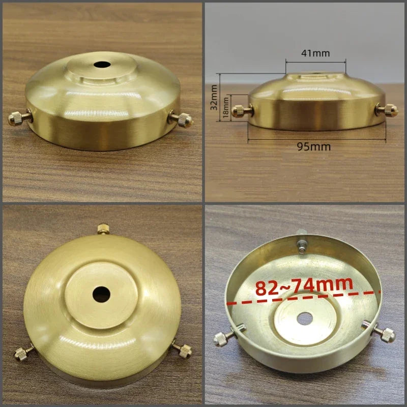 Vintage Glass Pendant Light Kit with Solid Brass Hardware