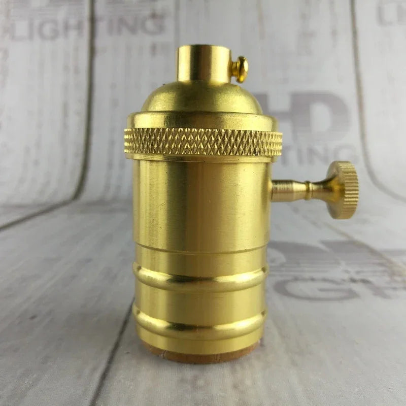 Electroplated copper Light Holder brass material silver/antique brass/shinning black 100% copper DIY Pendant Light Lamp Sockets