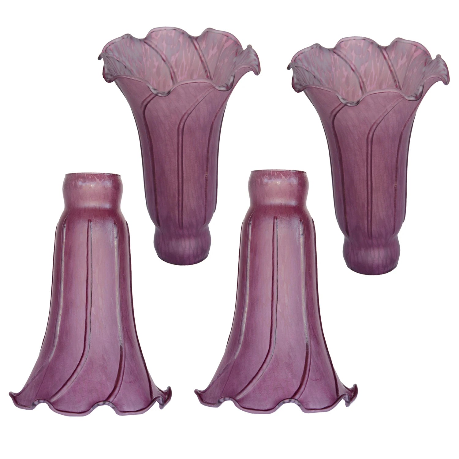 4 Pack Tulip Glass Lamp Shades Lily Lamp Replacement Shades