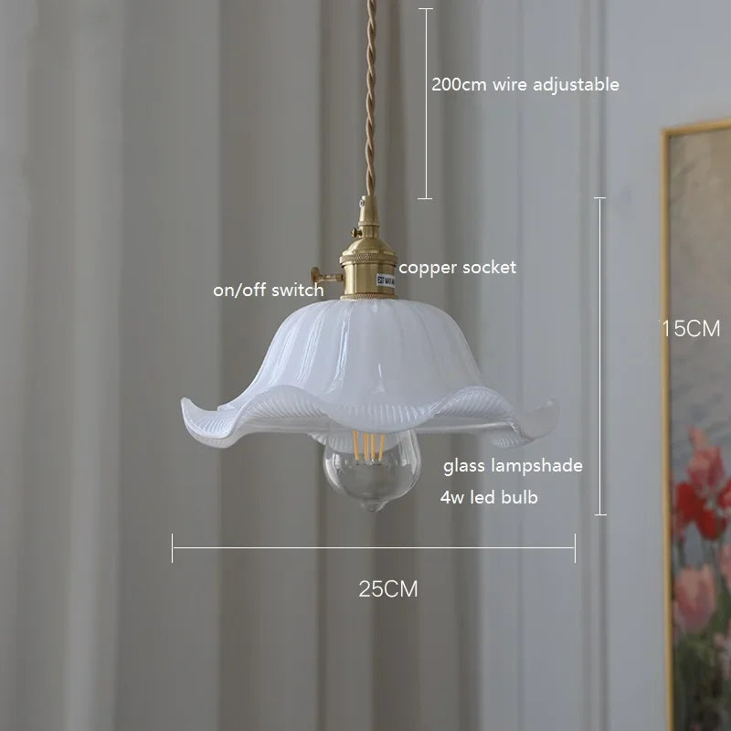 IWHD Modern Green Glass LED Pendant Lamp