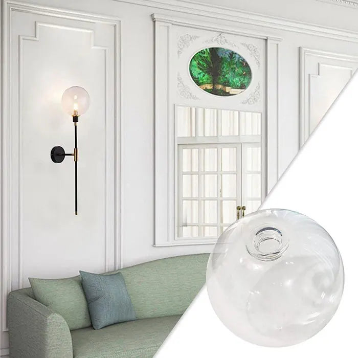 100mm 150mm Sphere G9 Round Ball Lamp Cover Clear Glass Globe Lampshade Replacement for Lighting Fixture Wall Sconces Chandelier - Adrianas Specialty Lamp Shades