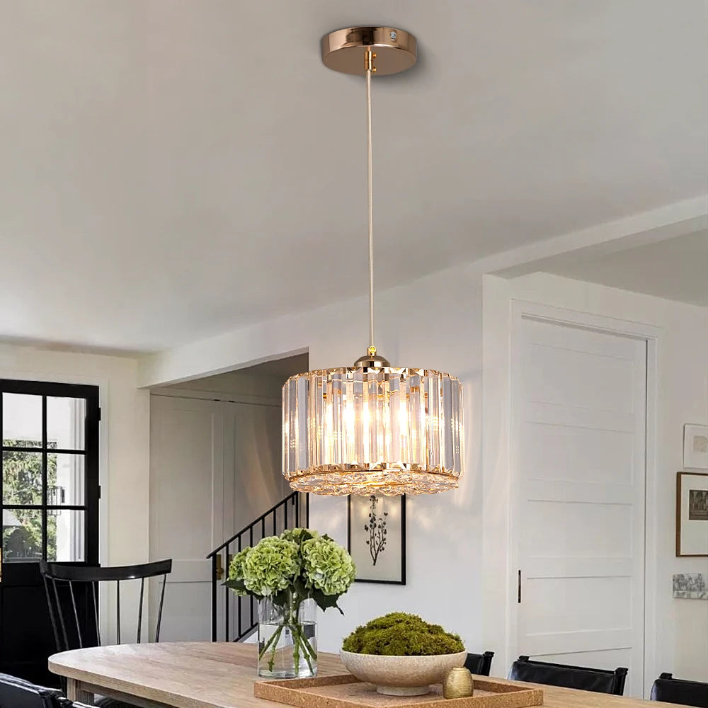 Glass Led Pendant Light Modern Ceiling Lamp Adjustable Living Dining Room Nordic Aisle Decor Balcony Corridor Hanging Fixture - Adrianas Specialty Lamp Shades