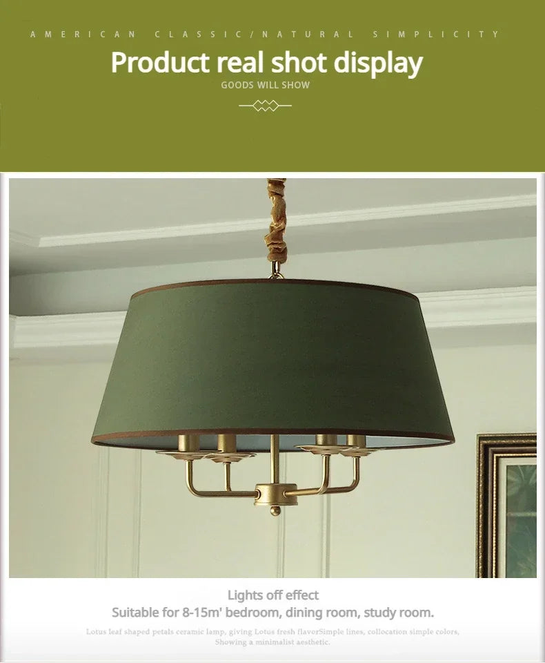 Modern Ceiling Chandeliers Stylish Simplicity Fabric Lampshade