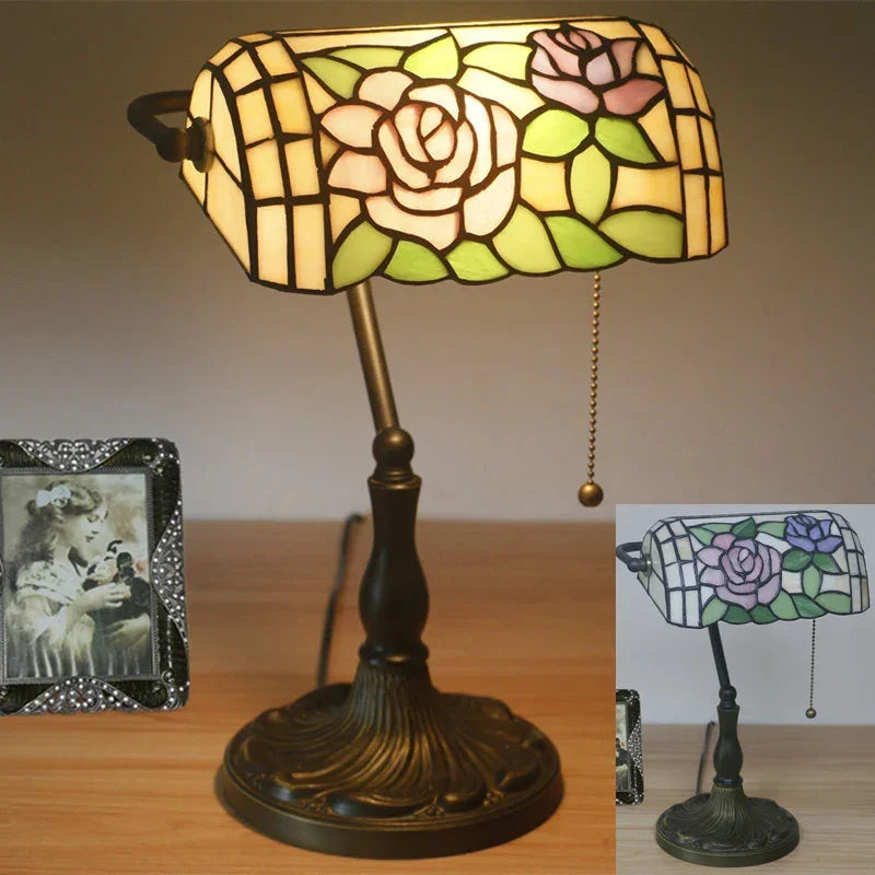 Rose Table Lamp Bedroom Bedside Desk Lamp