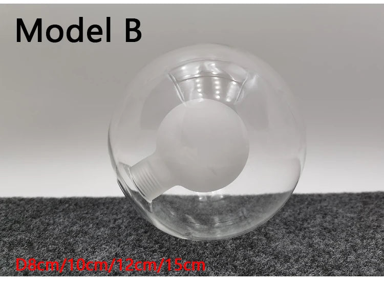 G9 Glass Shade D8/10/12/15/20cm Globe 2cm Fitter Opening Replacement Lampshade for Lusture Pendant Light,Clear White Accessory - Adrianas Specialty Lamp Shades