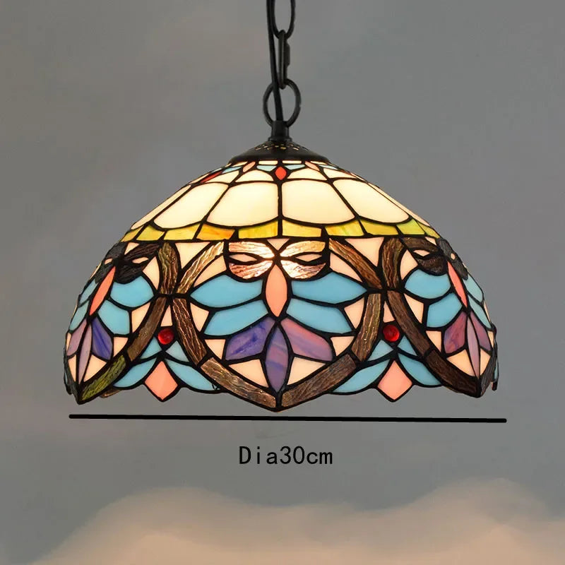 Colorful Glass Tiffany Glass Chandelier