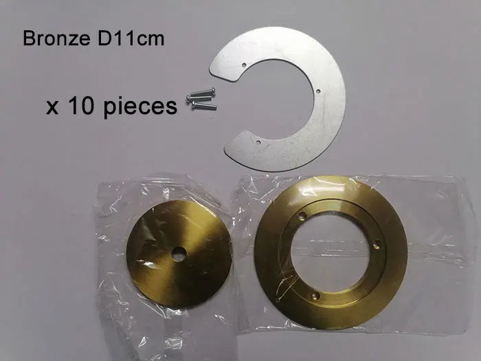 1/5/10pcs Bronze Chrome Metal Lampshade Holder Parts for Magic Bean Glass Shade Silver Aluminum Ring Cover to Hold Lampshade - Adrianas Specialty Lamp Shades