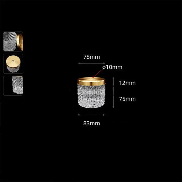 Clear .39 inches small opening Acrylic Lamp Shade Replacement