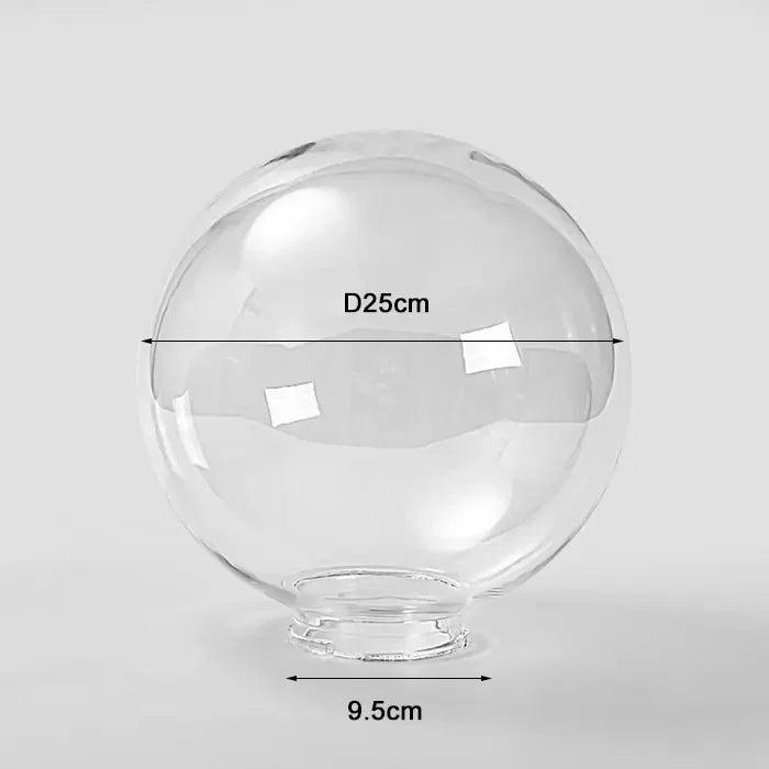 Outdoor Light Globe Lamp Shade Acrylic Round Lampshade Cover PMMA plastic milky Shade Replacement for Post Pillar Lawn Lighting