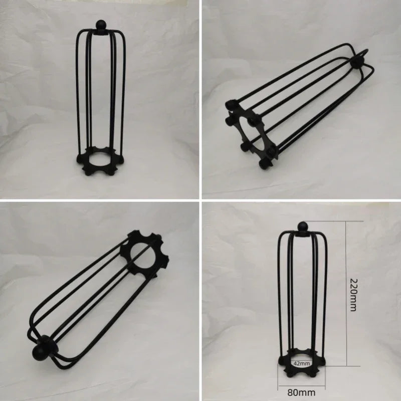 6 Styles Black Finished Iron Cage Lampshade