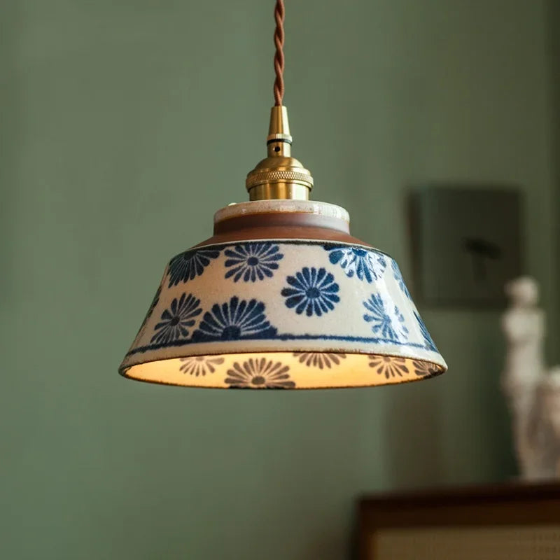 Hand Painted Ceramic Hanging Lights