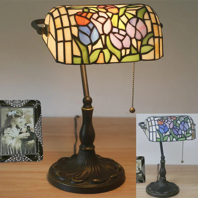 Rose Table Lamp Bedroom Bedside Desk Lamp