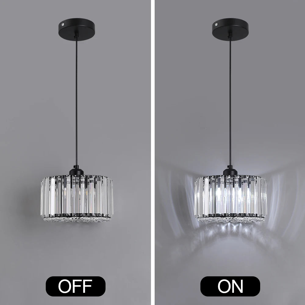 Glass Led Pendant Light Modern Ceiling Lamp Adjustable Living Dining Room Nordic Aisle Decor Balcony Corridor Hanging Fixture - Adrianas Specialty Lamp Shades