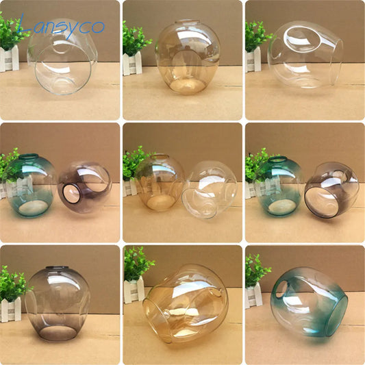 DNA Magic Bean chandelier Lights Glass Cover D15cm D18cm Concave Glass Shade Replacement  4.5cm opening fitter lamp shade E27 - Adrianas Specialty Lamp Shades