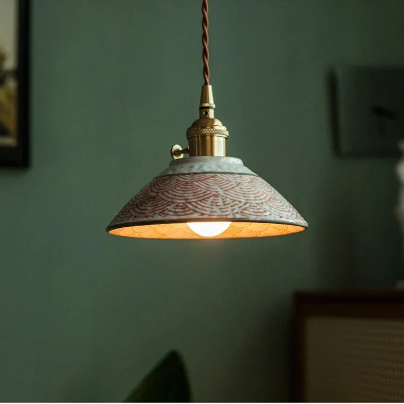 IWHD Creative Coloured Glaze Pendant Light LED Hanging Lamp For Home Decoration Dining Living Room E27 Bulb Included 90V-260V