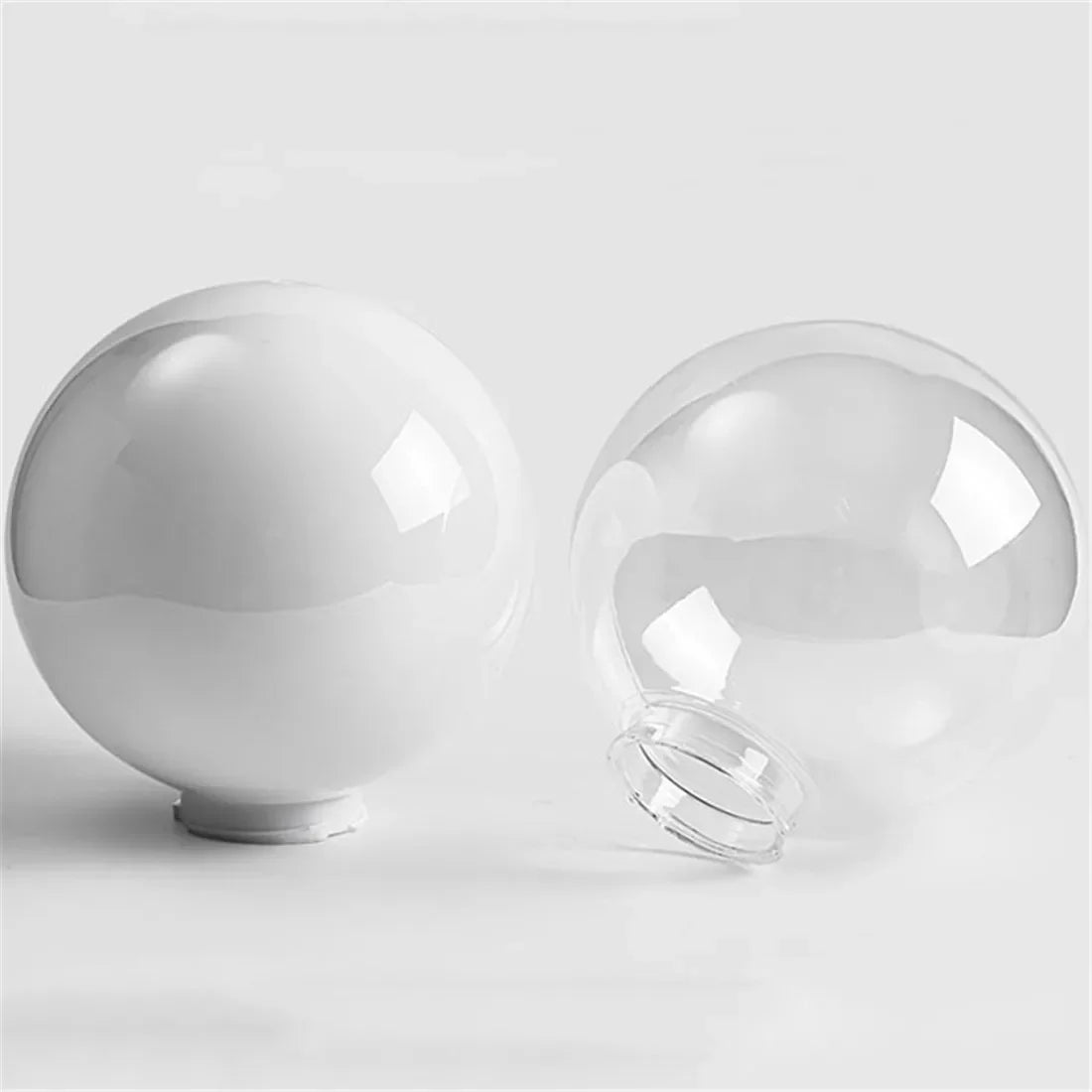 Outdoor Light Globe Lamp Shade Acrylic Round Lampshade Cover PMMA plastic milky Shade Replacement for Post Pillar Lawn Lighting