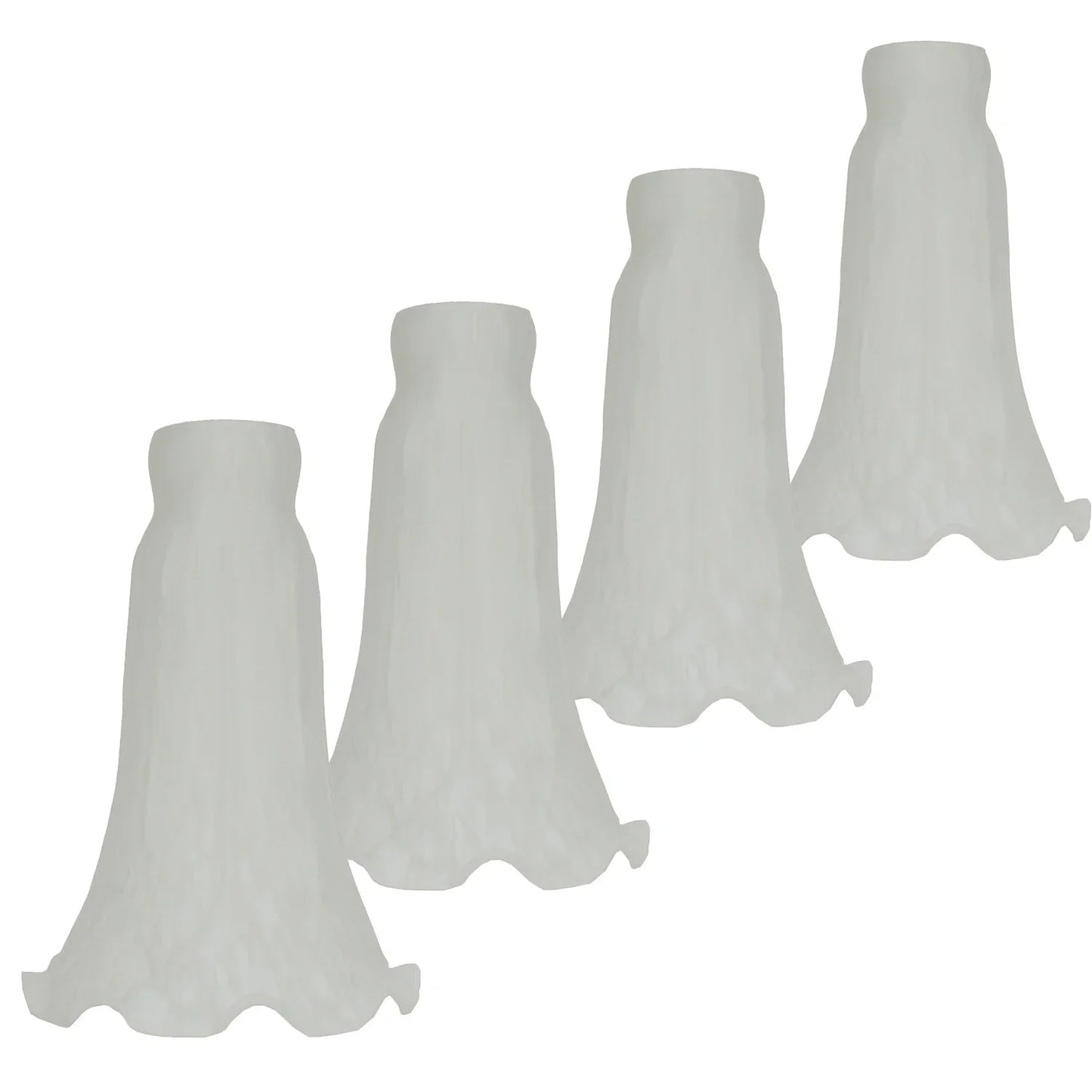 4 Pack Tulip Glass Lamp Shades Lily Lamp Replacement Shades - Adrianas Specialty Lamp Shades