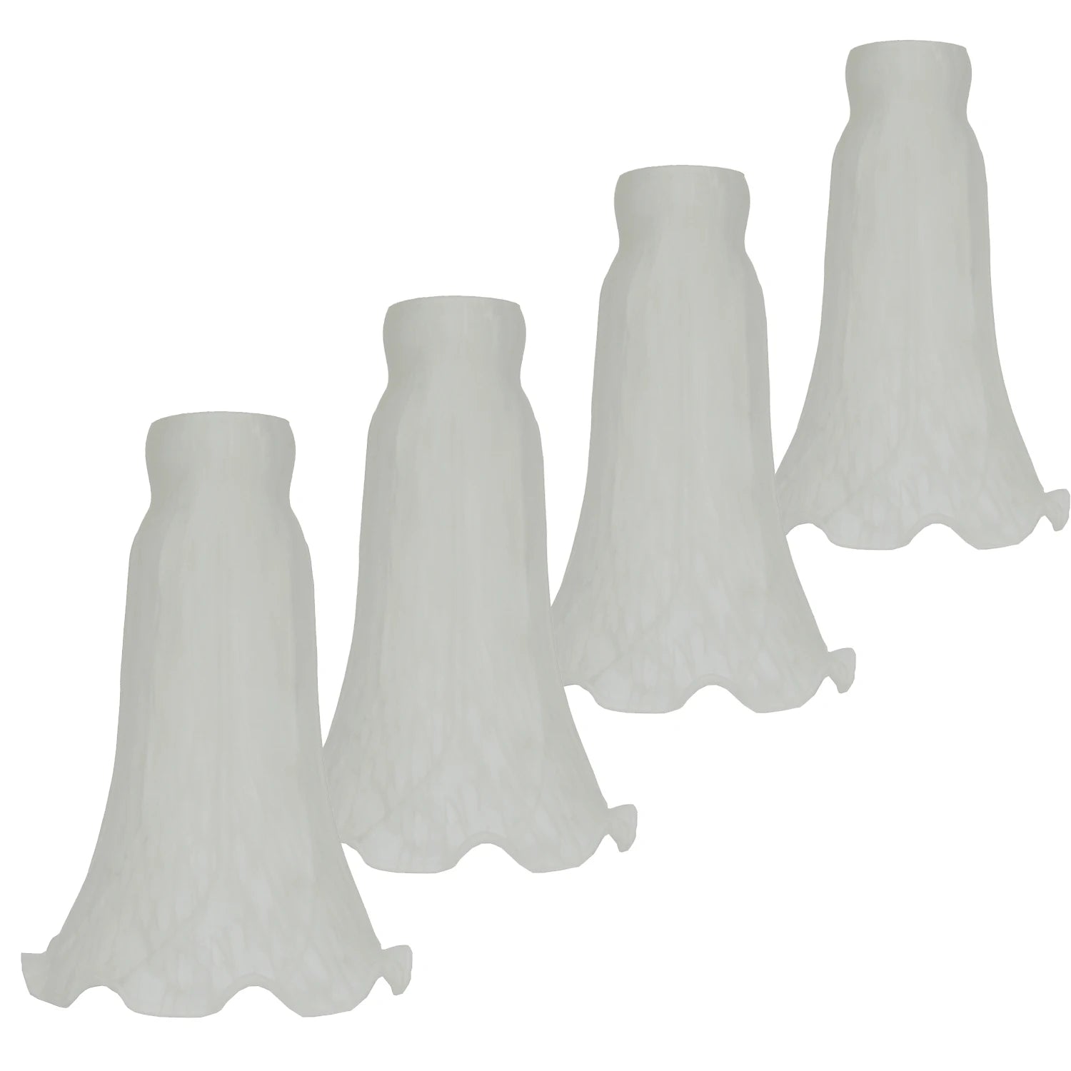 4 Pack Tulip Glass Lamp Shades Lily Lamp Replacement Shades