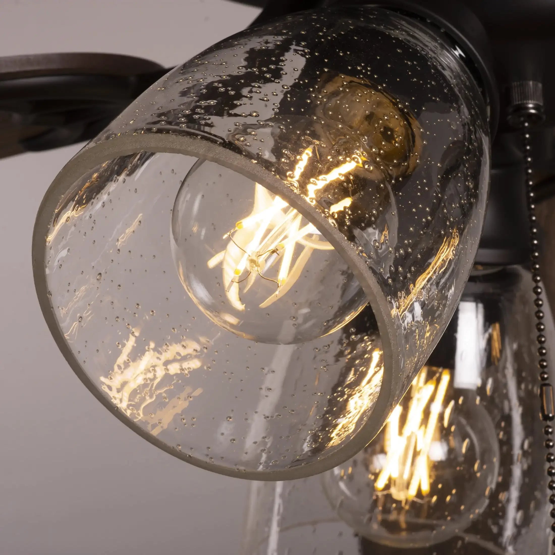 5" Clear Seeded Glass Ceiling Fan Replacement Shade
