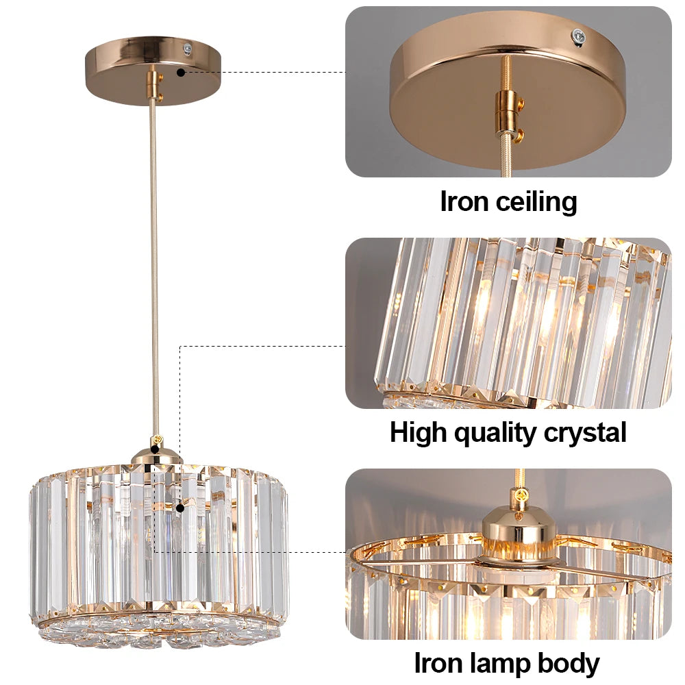 Glass Led Pendant Light Modern Ceiling Lamp Adjustable Living Dining Room Nordic Aisle Decor Balcony Corridor Hanging Fixture - Adrianas Specialty Lamp Shades