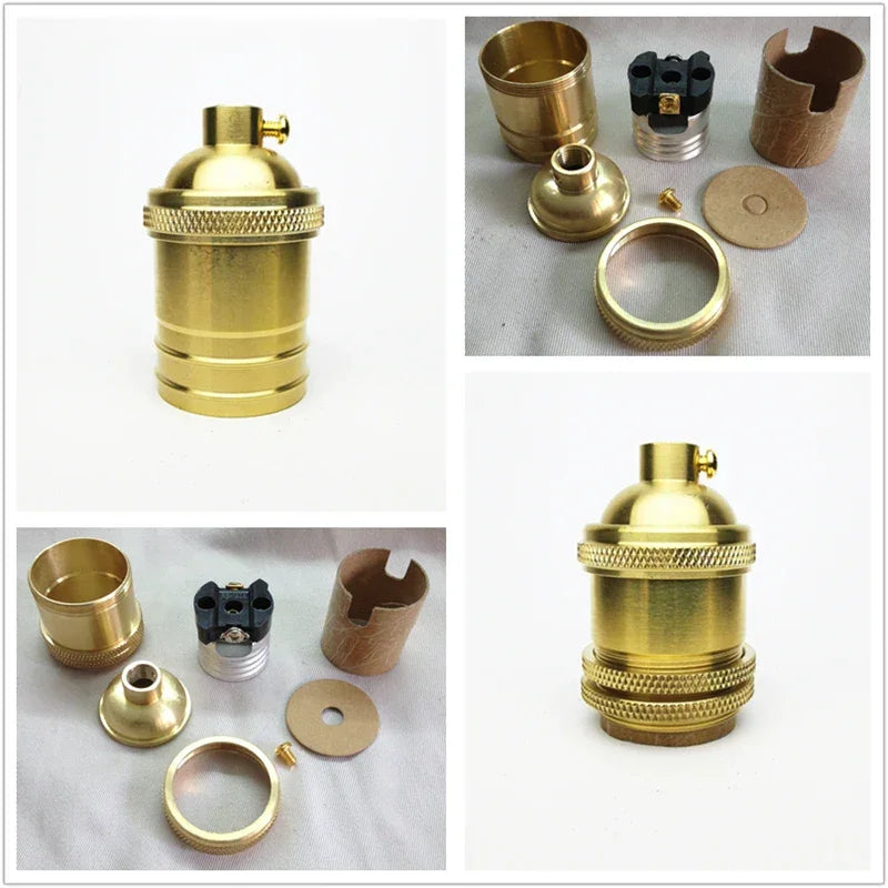 Brass 100% copper Lamp Holder Electric Light Socket Knob or Chain Switch