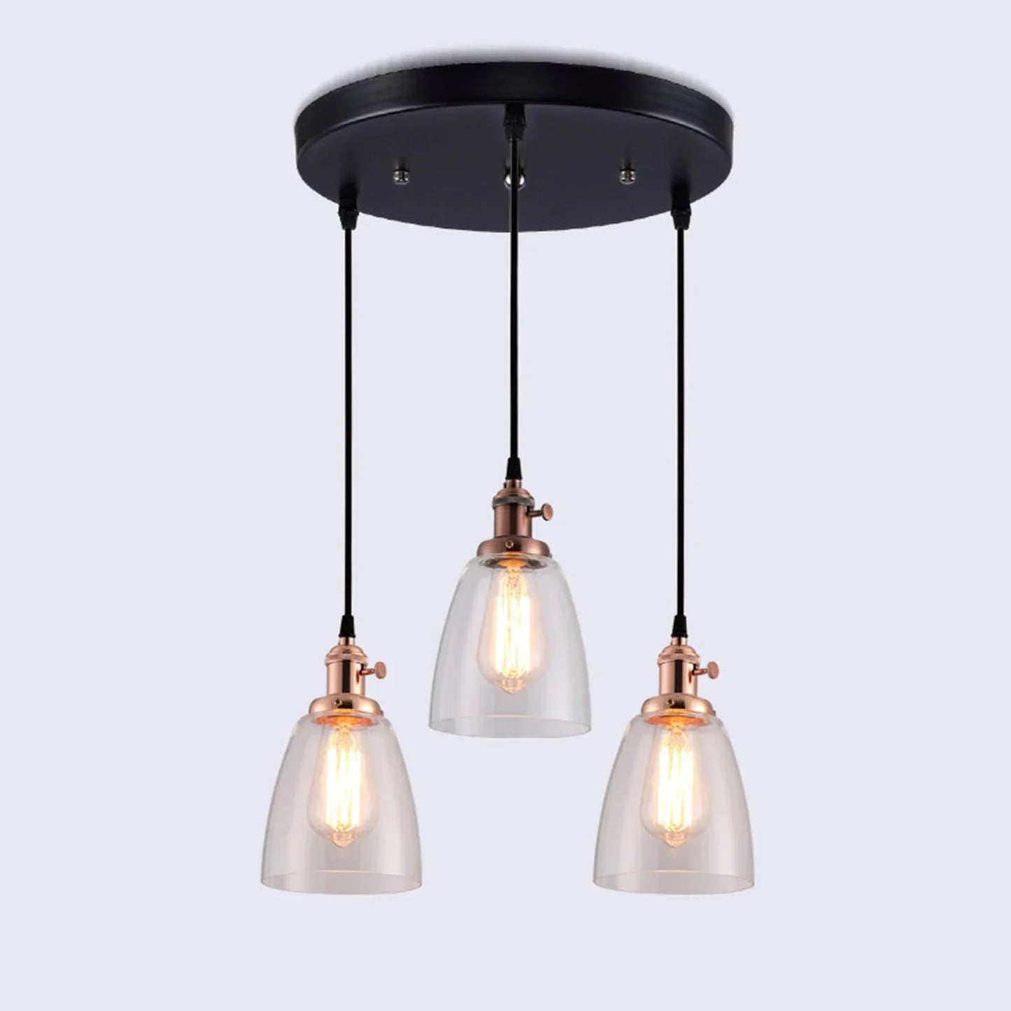 1.65 inch Transparent Cone-Shaped Glass Lampshade