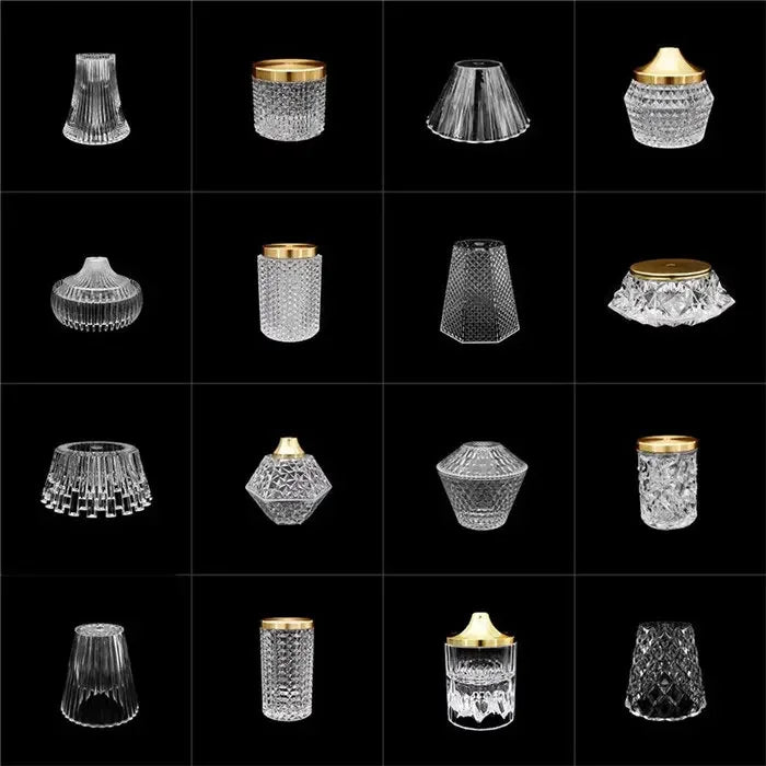 Clear .39 inches small opening Acrylic Lamp Shade Replacement