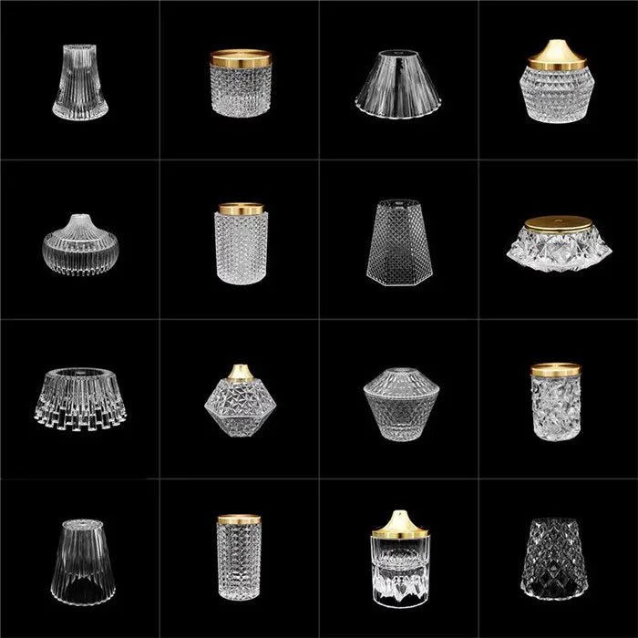 Clear .39 inches small opening Acrylic Lamp Shade Replacement