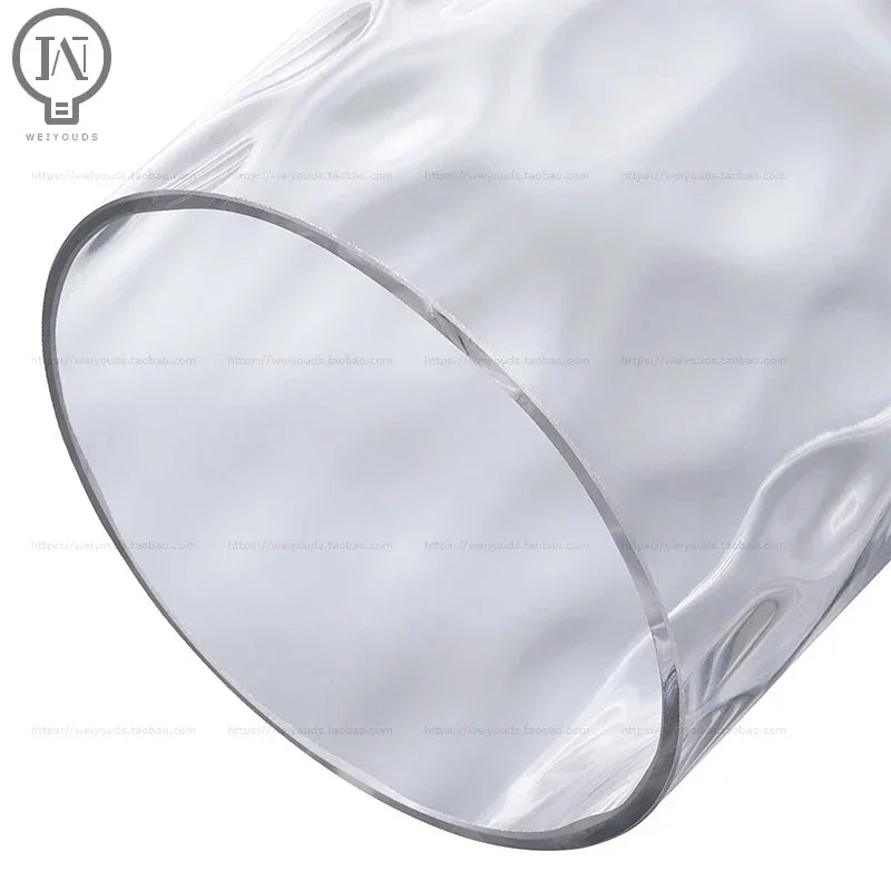 Cylindrical glass lampshade