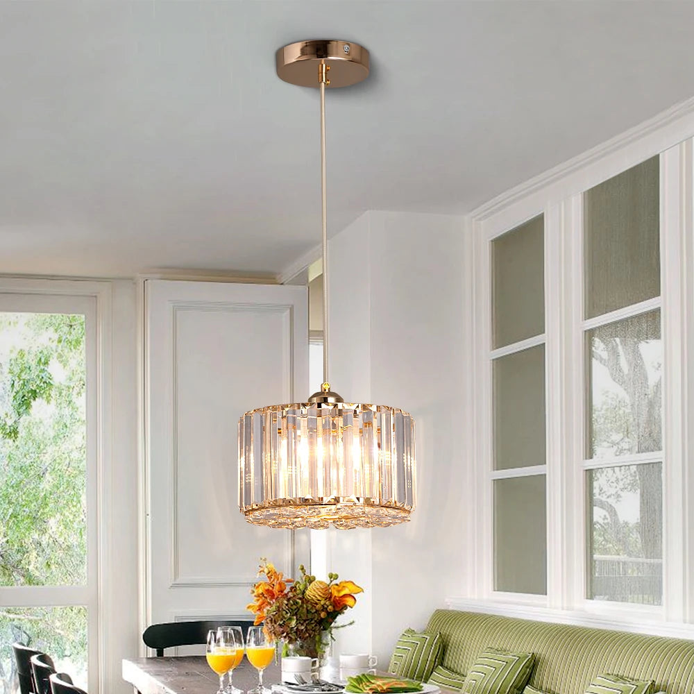 Glass Led Pendant Light Modern Ceiling Lamp Adjustable Living Dining Room Nordic Aisle Decor Balcony Corridor Hanging Fixture - Adrianas Specialty Lamp Shades