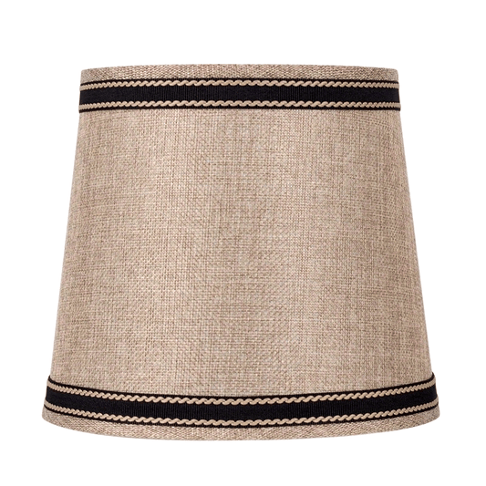 Brown with Black Trim Empire Accent Lamp Shade, 6 x 7.5 x 6.5" - Adrianas Specialty Lamp Shades