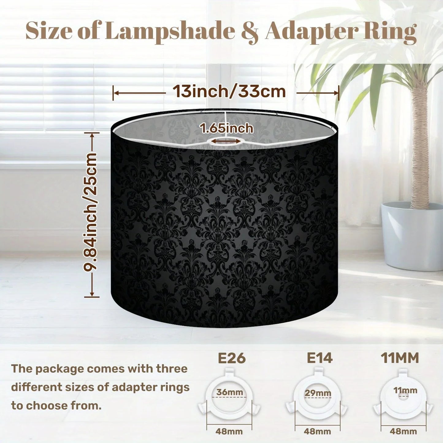 [Luxury Gothic Lampshades] 2 Pack Luxury Gothic Lampshades
