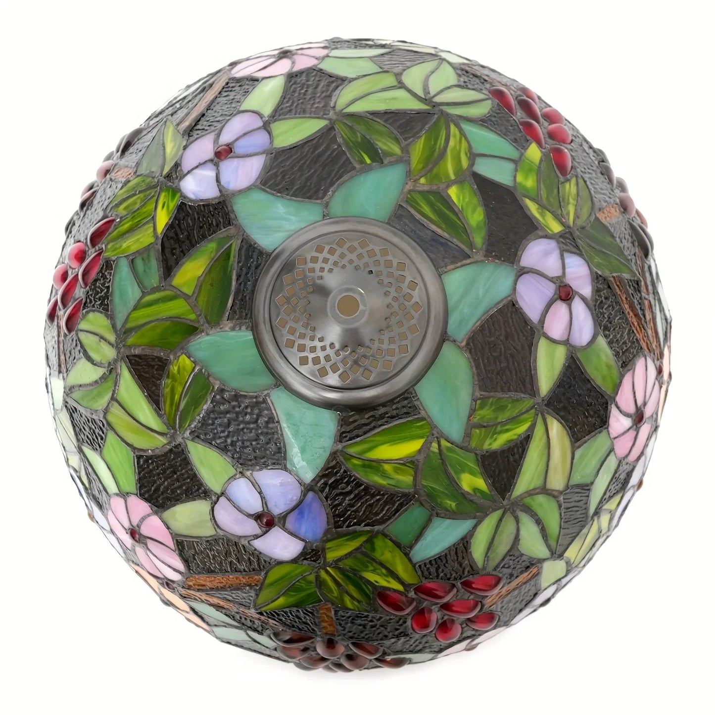 16-Inch Rose Stained Glass Lampshade Replacement