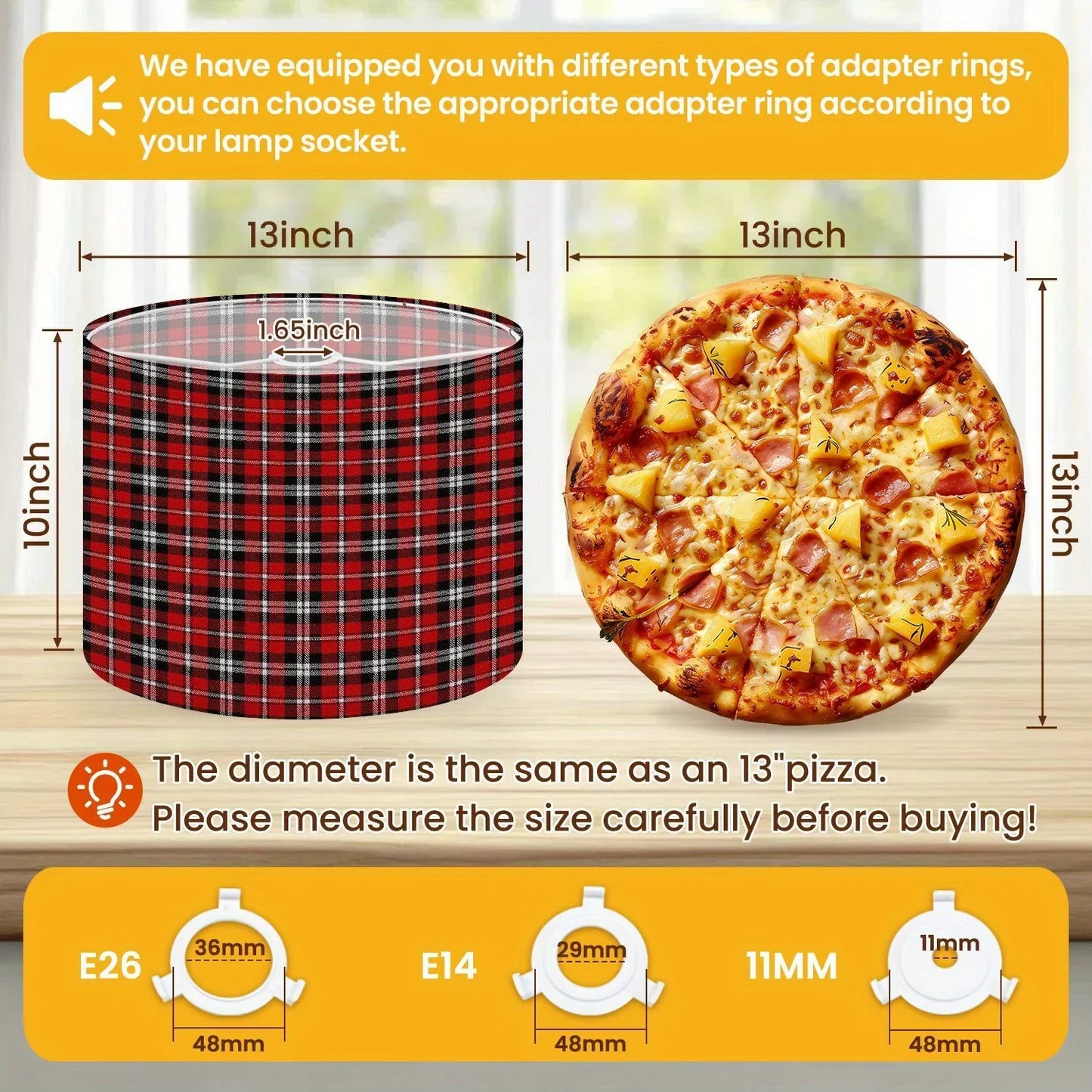 Set of 2 Large Boho Drum Lampshades