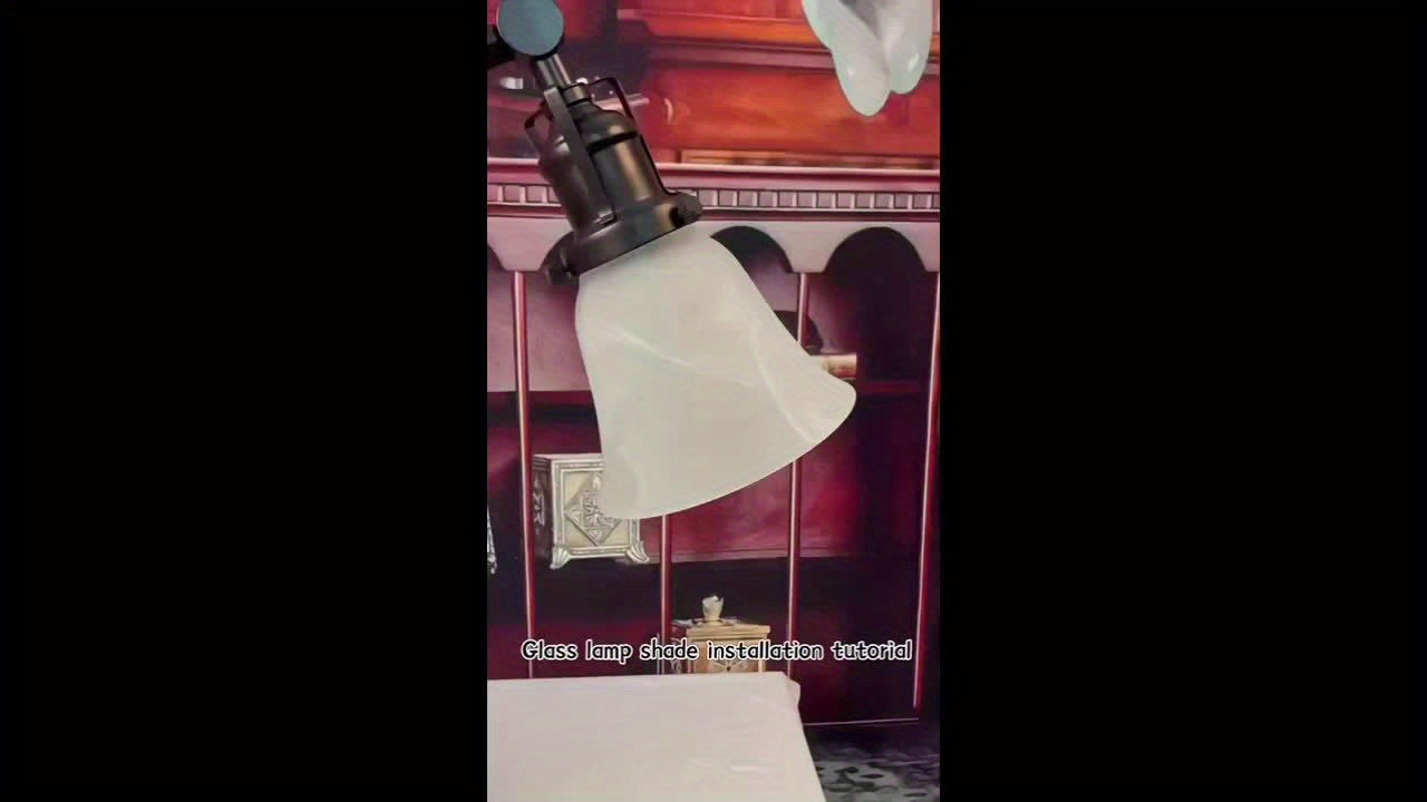 HonoDing Ceiling Light Replacement Lampshade 4pcs Set, White Alabaster Glass Ceiling Fan Lampshade, Replacement Bell Glass Ceiling Fan Lampshade Set, Easy to Install (no Circuit Battery Wire, Pure Lampshade) - Adrianas Specialty Lamp Shades