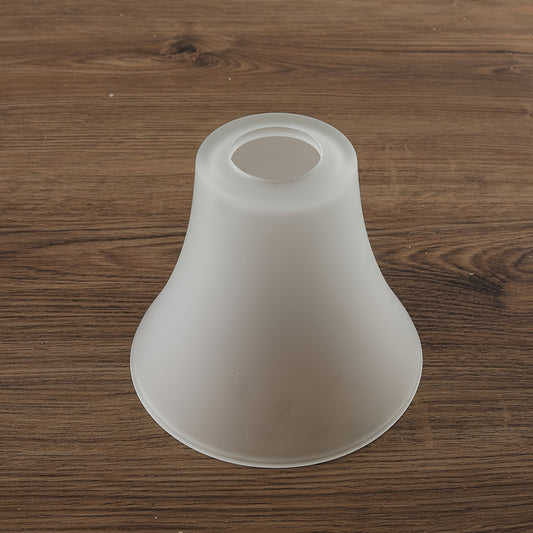 Modern Bell-Shaped Matte Glass Lampshade - Contemporary Ceiling Pendant Lighting Accessory, White Glass Light Cover, No Wiring Required - Pack of 1 - Adrianas Specialty Lamp Shades