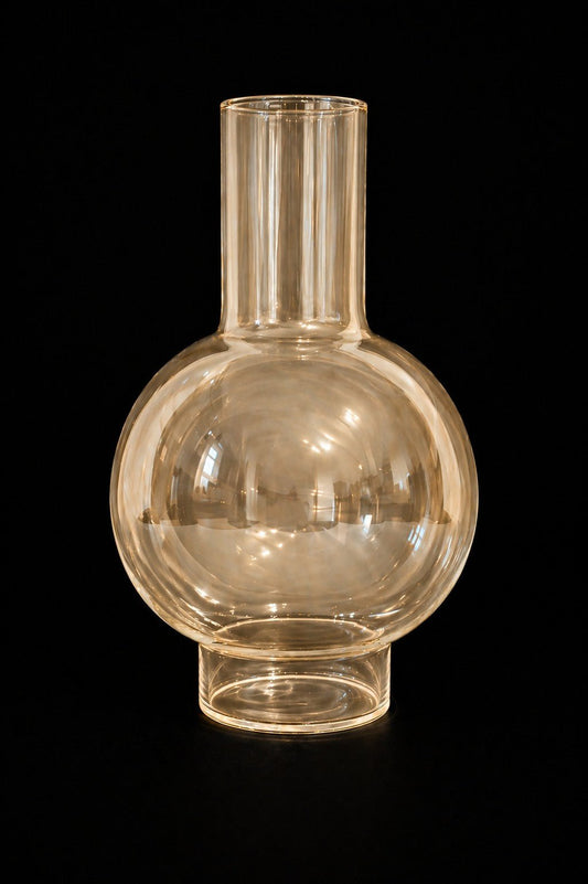 Amber Glass Lamp Chimney – 8" Tall | SKU 33368 - Adrianas Specialty Lamp Shades
