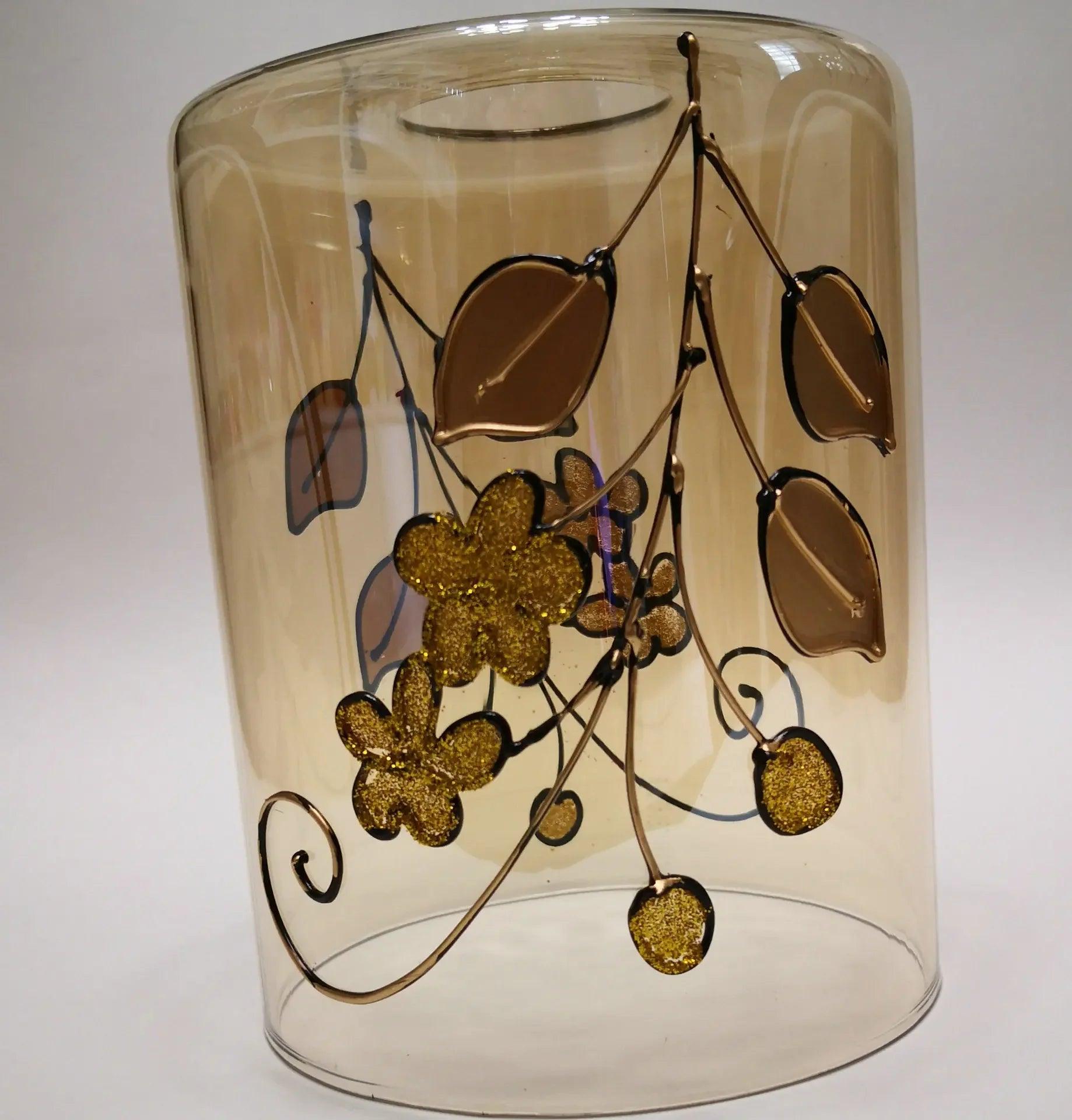 Vintage hand painted glass lamp shades best sale