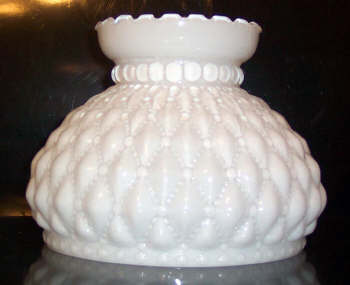 B00660 White Opal Quilted Student Lamp Shades - Adrianas Specialty Lamp Shades