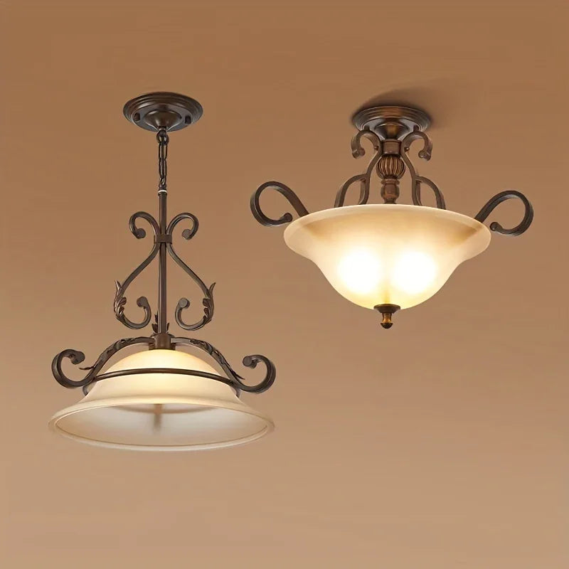 1pc American Brown Milky White Glass Lampshade