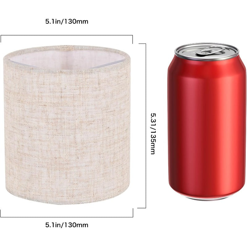 6pcs Beige Chandelier Lamp Shades with Fabric-like Texture