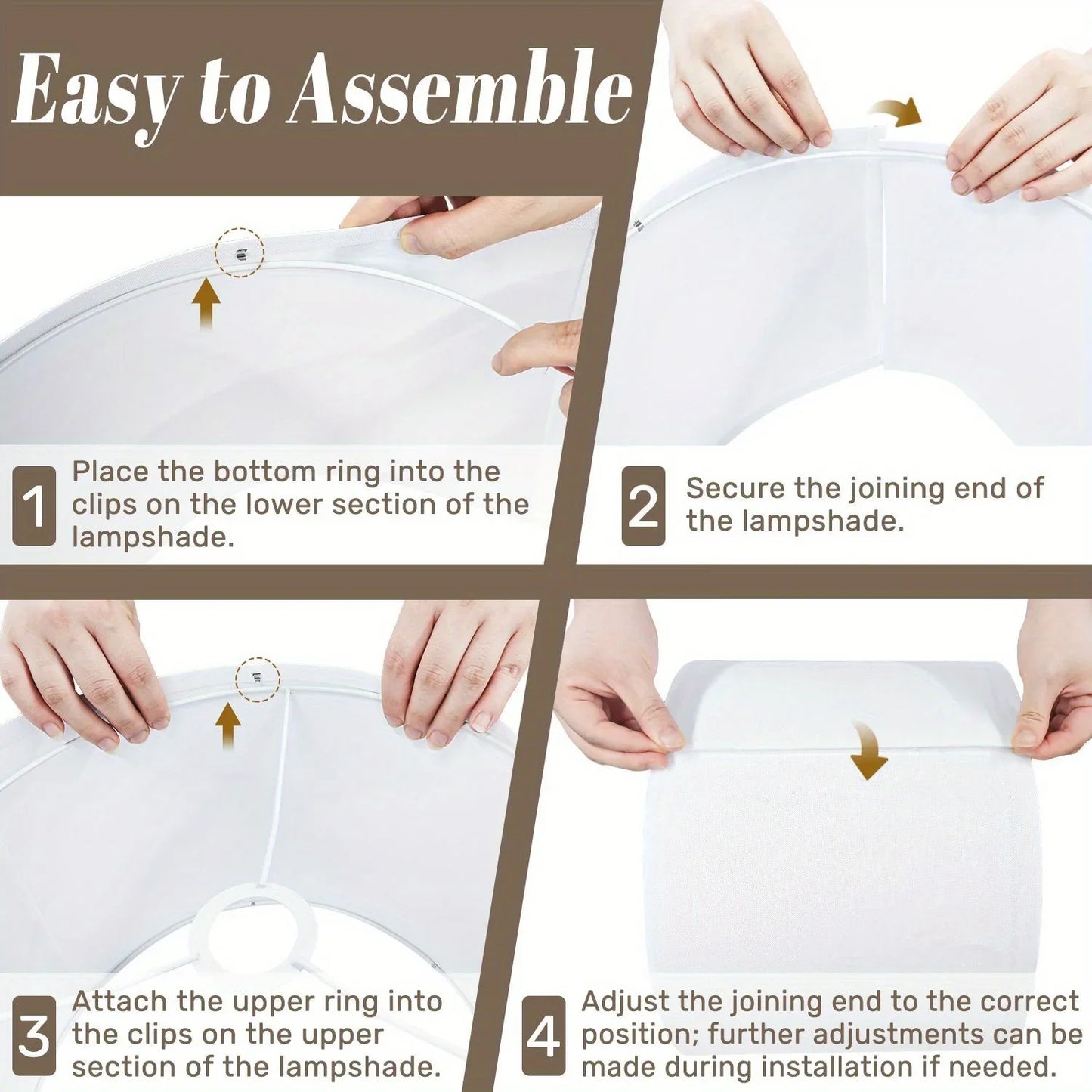 2-Pack Elegant Floral Desk Lamp Shades