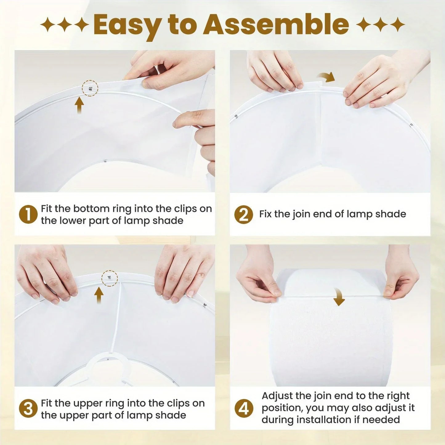 Set of 2 Large Boho Drum Lampshades