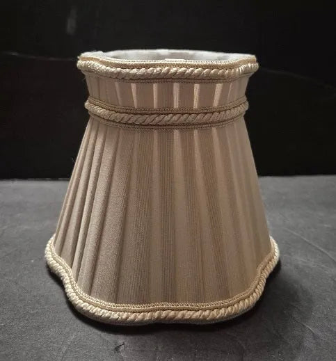 Gallery Top Side Pleat Silk Clip-On Chandelier Shade