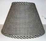 Black Checked Standard Bulb Clip On - Adrianas Specialty Lamp Shades