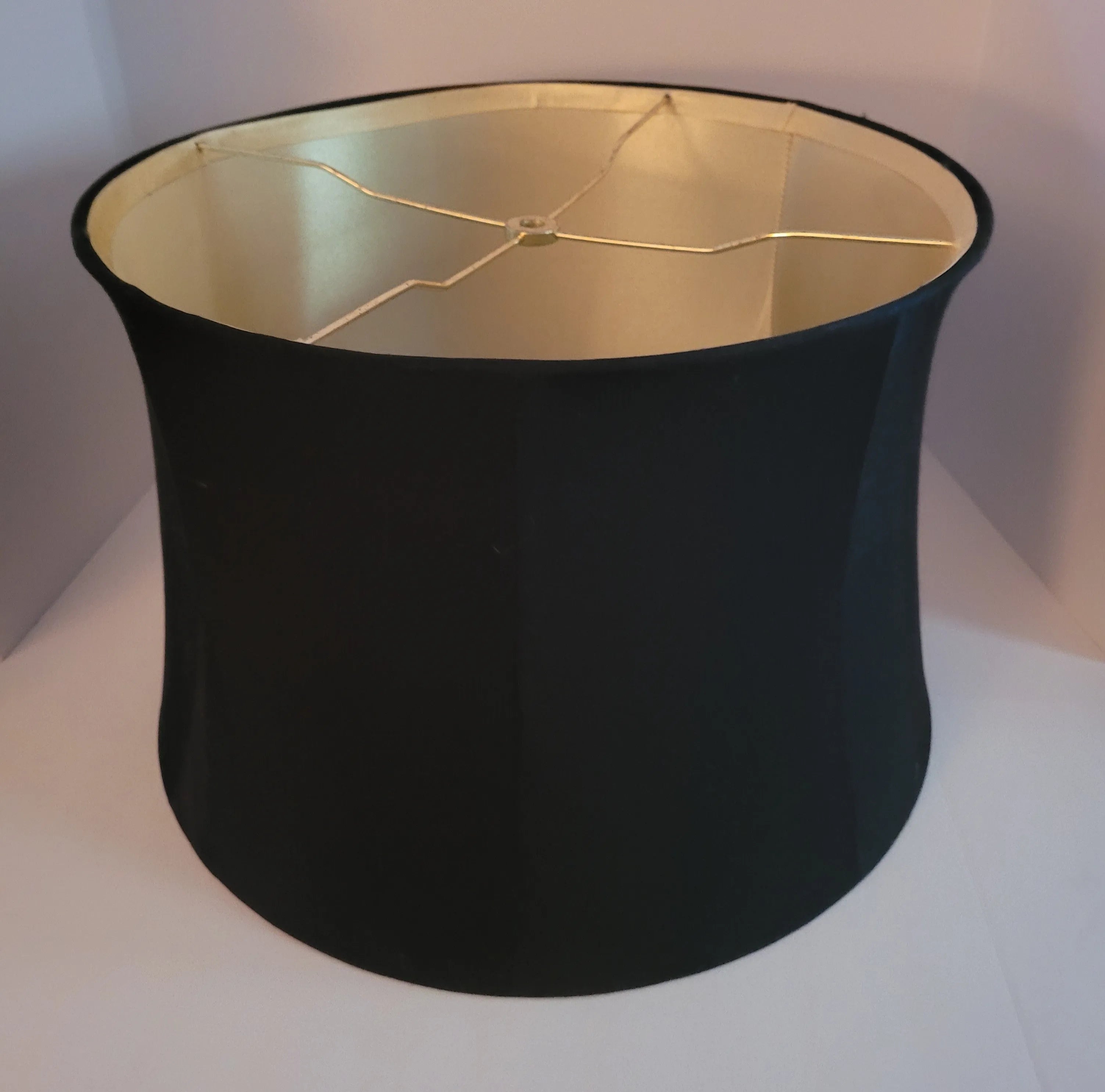 Black Large Silk Drum Lamp Shade silk lam shade Adrianas Specialty Lamp Shades