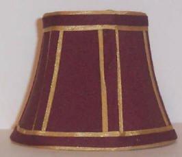Burgundy & Gold Clip-On Chandelier Shade odd-lots Adrianas Specialty Lamp Shades